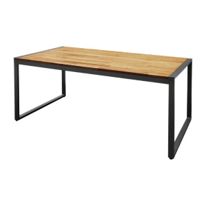 Rektangularni industrijski stol od čelika i acaije 180 cm - Bolero - Fourniresto