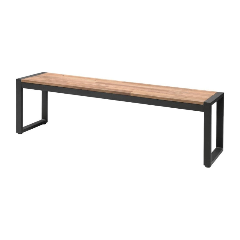 Industrijske klupe od čelika i acaija 160 cm - Set od 2 - Bolero - Fourniresto Industrijske klupe od čelika i acaija 160 cm - Set od 2 - Bolero - Fourniresto