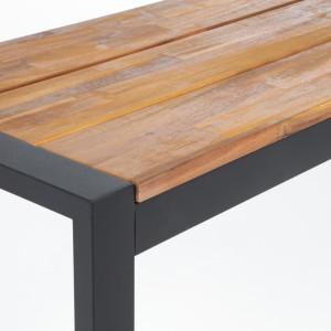 Industrijske klupe od čelika i acaija 160 cm - Set od 2 - Bolero - Fourniresto