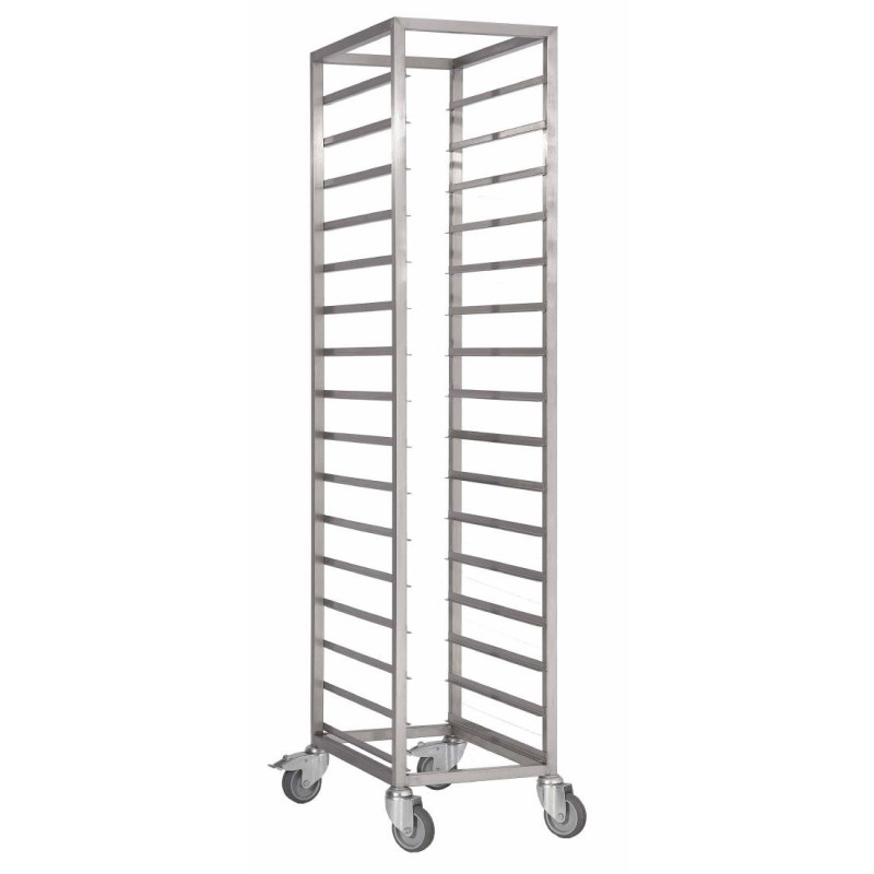 Stainless Steel GN 1/1-18 Levels Sliding Trolley - Gastro M Stainless Steel GN 1/1-18 Levels Sliding Trolley - Gastro M