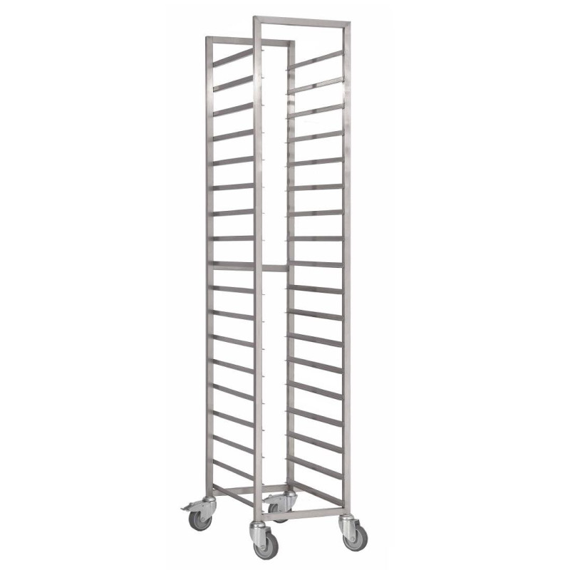 Kolica s kliznim vodilicama od nehrđajućeg čelika - 600x400mm - 18 razina - Gastro M