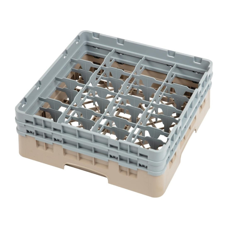 Casier À Verres 16 Compartiments Camrack Beige- L 500 x P 500mm - Cambro Casier À Verres 16 Compartiments Camrack Beige- L 500 x P 500mm - Cambro