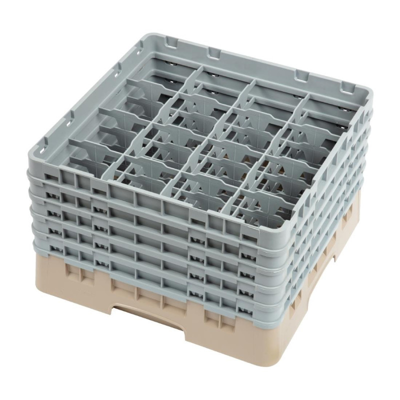 Casier À Verres 16 Compartiments Camrack Beige-L 500 x P 500mm - Cambro Casier À Verres 16 Compartiments Camrack Beige-L 500 x P 500mm - Cambro