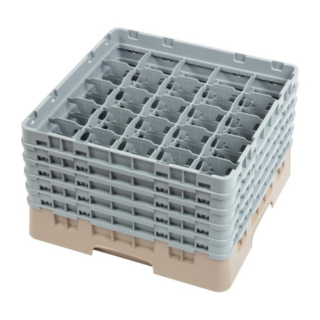 Držač za čaše s 25 odjeljaka Camrack bež-500x500mm - Cambro