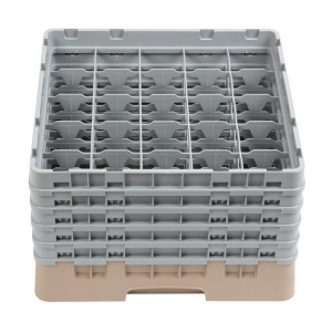 Držač za čaše s 25 odjeljaka Camrack bež-500x500mm - Cambro