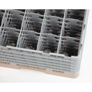 Držač za čaše s 25 odjeljaka Camrack bež-500x500mm - Cambro
