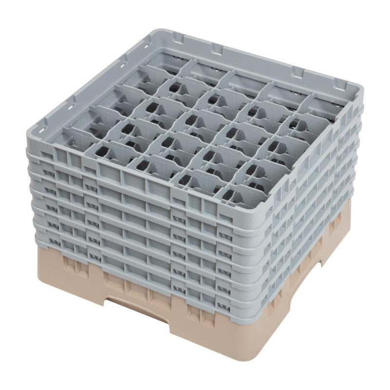 Glass Rack 25 Compartments Camrack Beige - W 500 x D 500mm - Cambro Glass Rack 25 Compartments Camrack Beige - W 500 x D 500mm - Cambro