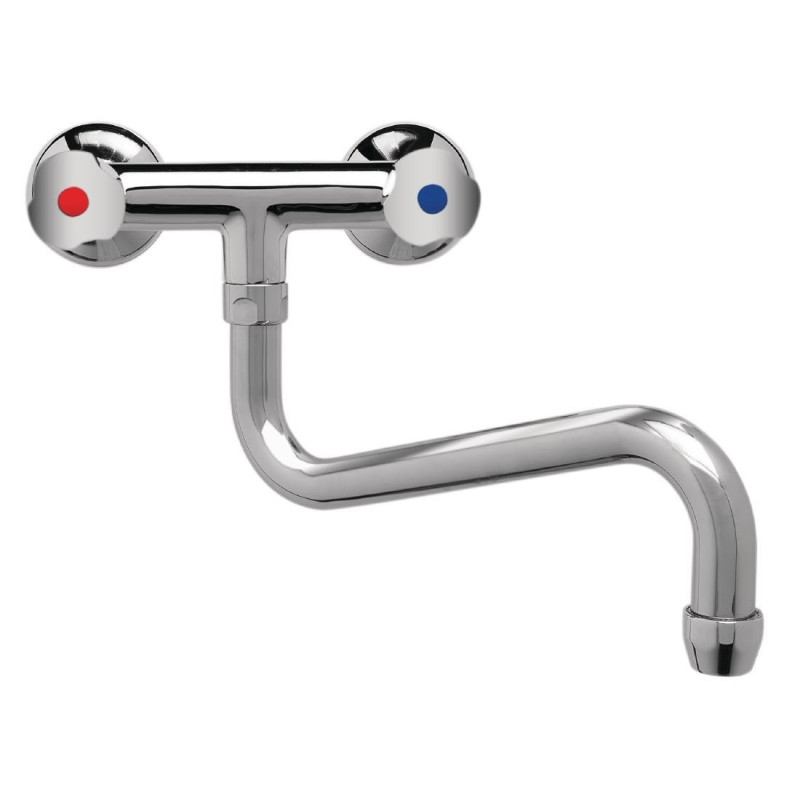 Mixer tap Bitrou Heavy Model 3/4" Wall Mount Low Neck - L 250 mm - FourniResto Mixer tap Bitrou Heavy Model 3/4" Wall Mount Low Neck - L 250 mm - FourniResto