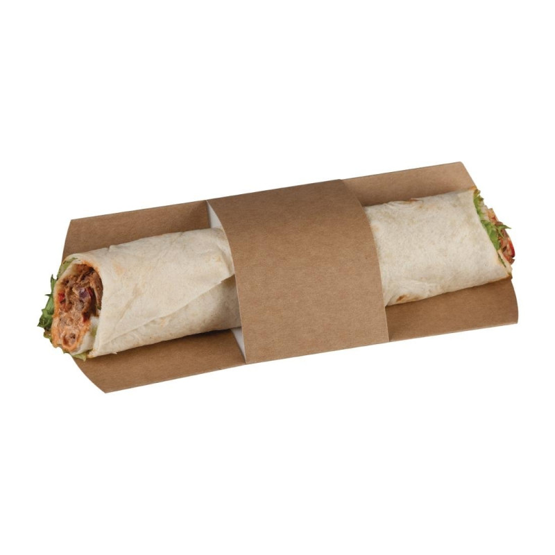 Etuis à Tortilla Kraft Compostables - Lot de 1000 - Colpac Etuis à Tortilla Kraft Compostables - Lot de 1000 - Colpac