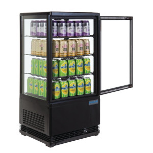 Vitrine Réfrigérée Positive Noire Série C - 68 L - Polar