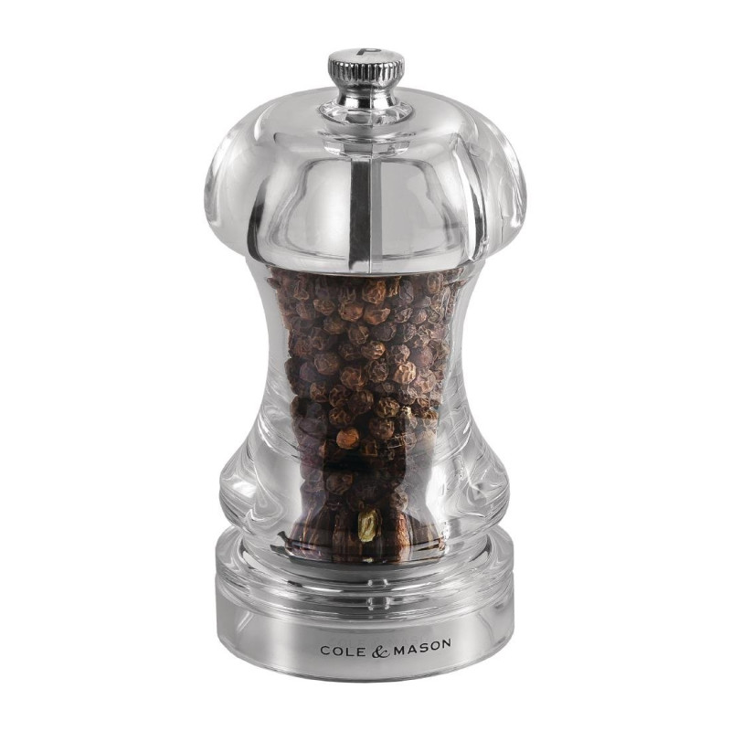 Acrylic pepper mill - 115mm - Cole & Mason - Fourniresto Acrylic pepper mill - 115mm - Cole & Mason - Fourniresto