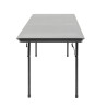 Sklopivi pravokutni sivi stol od ABS-a - 1520 mm - Bolero - Fourniresto