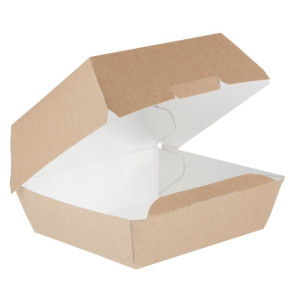 Velike kompostabilne kutije za hamburger od Krafta - P 135mm - Paket od 250 - Colpac