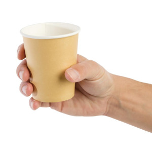 Plastični čaše za tople napitke smeđe boje - 225ml - Paket od 1000 - Fiesta