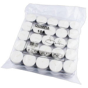 Čajne svijeće 4 sata Ø 40 mm - Paket od 100 - Olympia
