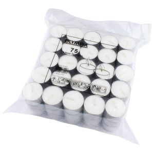 Čajne svijeće 8 sati Ø 40 mm - Paket od 75 - Olympia