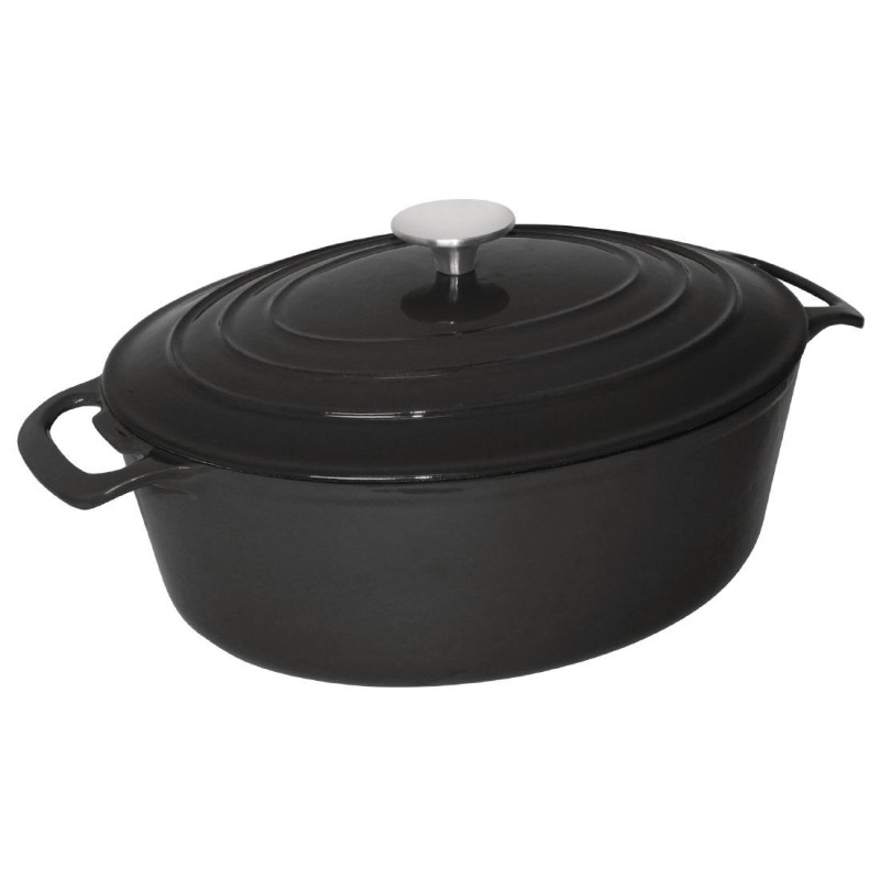 Velika ovalna crna posuda - 6L - Vogue Velika ovalna crna posuda - 6L - Vogue