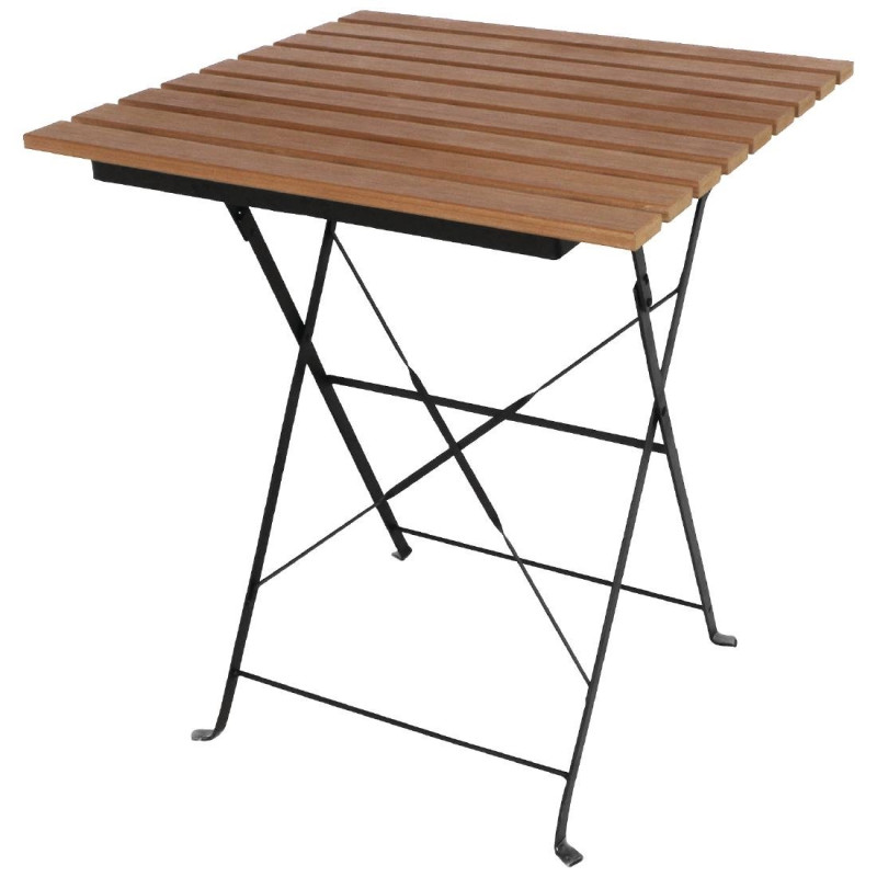 Stol bistro kvadratnog oblika od imitacije drva - 600mm - Bolero - Fourniresto Stol bistro kvadratnog oblika od imitacije drva - 600mm - Bolero - Fourniresto