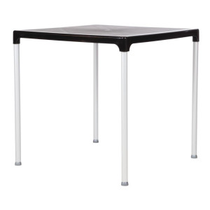 Kvadratni stol s crnim aluminijskim nogama 750mm - Bolero - Fourniresto