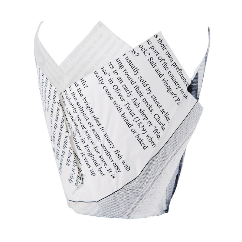 Cornets À Frites Motif Papier Journal - Lot de 1100- FourniResto Cornets À Frites Motif Papier Journal - Lot de 1100- FourniResto