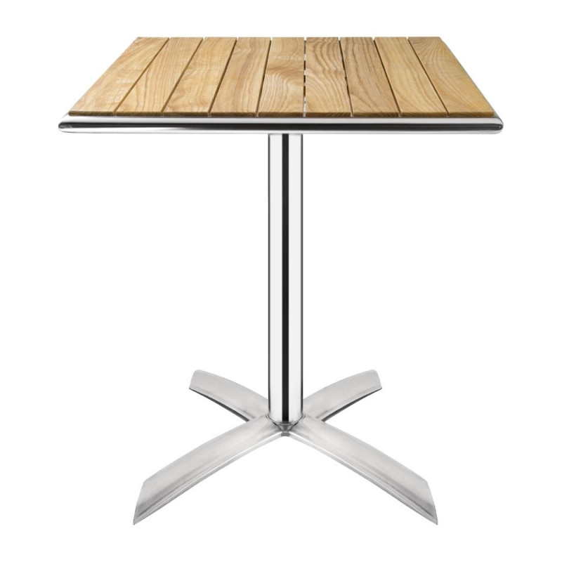 Table bistro carrée plateau basculant frêne - 600mm - Bolero - Fourniresto Table bistro carrée plateau basculant frêne - 600mm - Bolero - Fourniresto