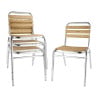 Bistro stolice jasen i aluminij - Set od 4 - Bolero - Fourniresto