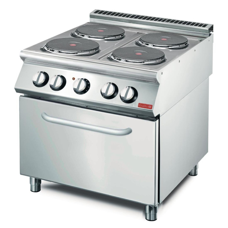 Electric Range 4 Plates on Static Electric Oven - P 700 - Gastro M Electric Range 4 Plates on Static Electric Oven - P 700 - Gastro M