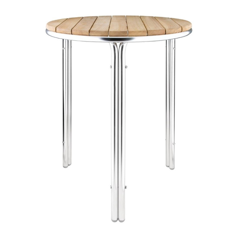 Okrugli stol od jasena i aluminija 600mm - Bolero - Fourniresto Okrugli stol od jasena i aluminija 600mm - Bolero - Fourniresto