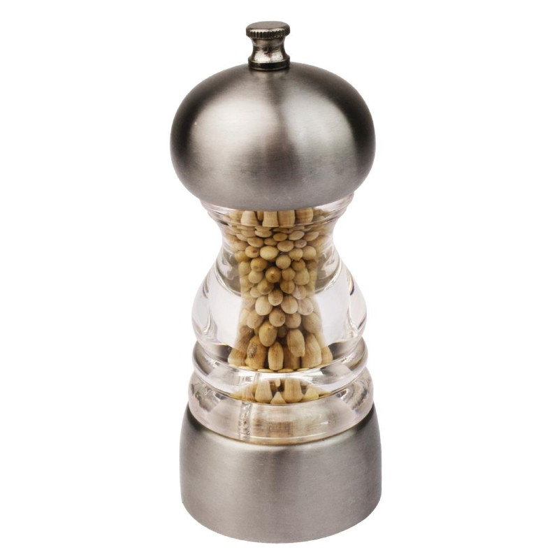 Salt and pepper mill in stainless steel 135x55mm - Olympia - Fourniresto Salt and pepper mill in stainless steel 135x55mm - Olympia - Fourniresto