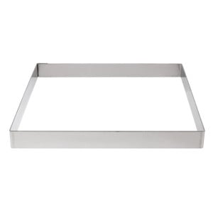 Square Tart Ring in Stainless Steel - L 200 x W 200mm- De Buyer