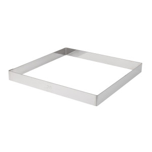 Square Tart Ring in Stainless Steel - L 200 x W 200mm- De Buyer