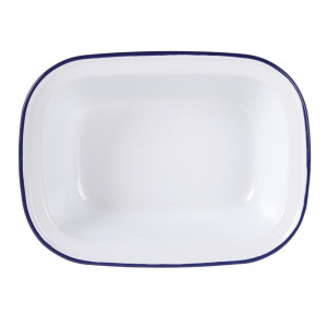 Rektangularni emajlirani čelični tanjur 180x130x40mm - Paket od 6 - Olympia - Fourniresto