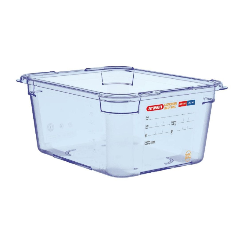 Blue airtight container ABS GN1/2 150mm - Araven - Fourniresto Blue airtight container ABS GN1/2 150mm - Araven - Fourniresto