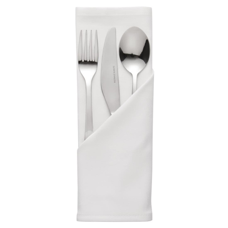 Bijeli poliesterski ubrusi - Set od 10 - Mitre Essentials - Fourniresto