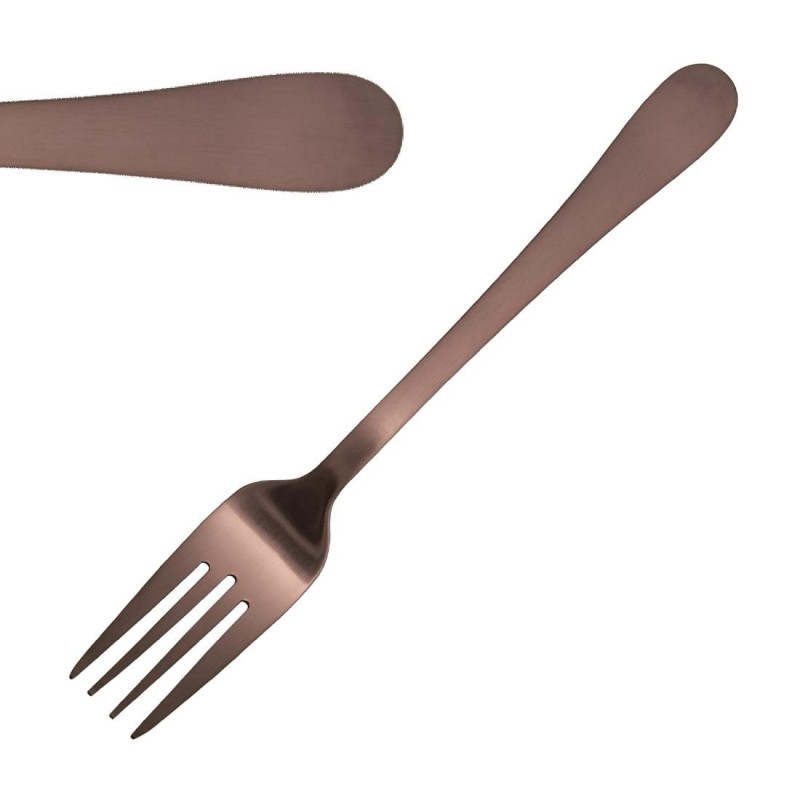 Dessert Copper Cyprium Forks - Set of 12 - Olympia Dessert Copper Cyprium Forks - Set of 12 - Olympia