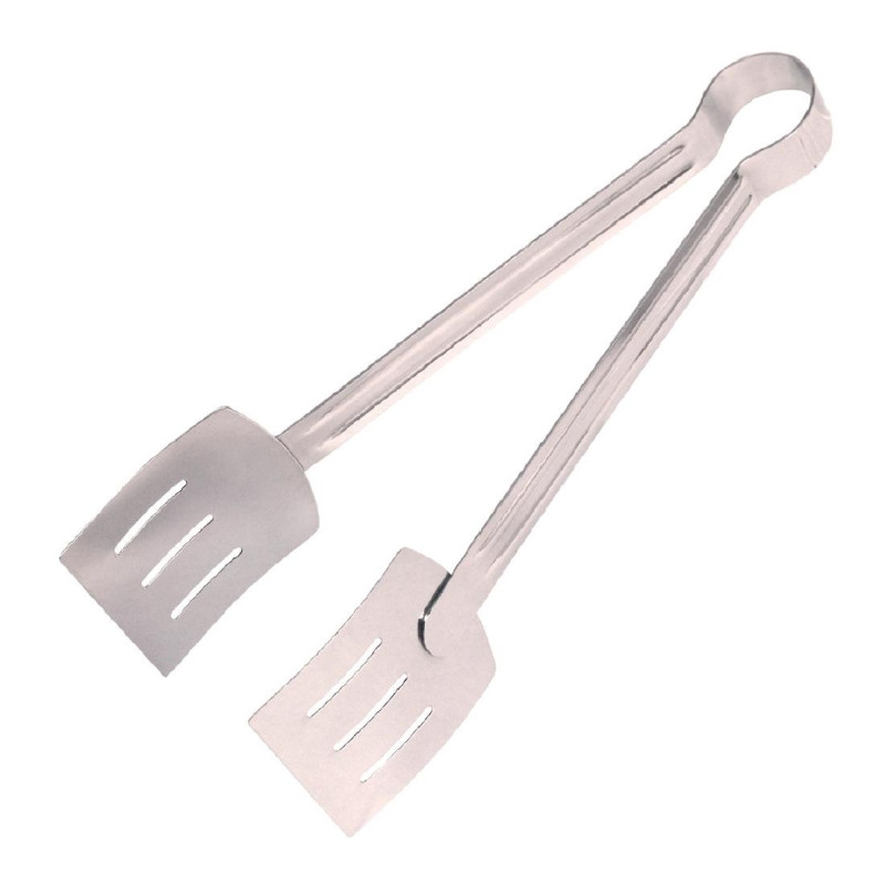 Stainless Steel Serving Tongs - Vogue - Fourniresto Stainless Steel Serving Tongs - Vogue - Fourniresto