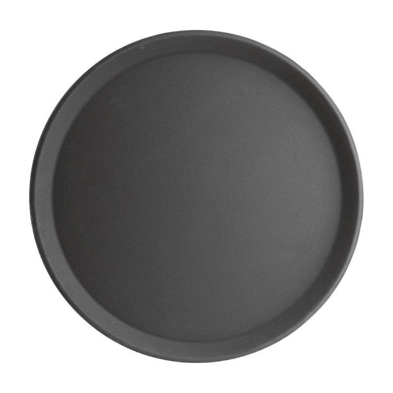 Protuklizni okrugli crni pladanj od staklenih vlakana 406mm - Olympia KRISTALLON - Fourniresto