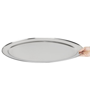 Pladanj za posluživanje ovalni od nehrđajućeg čelika - 660mm - Olympia - Fourniresto