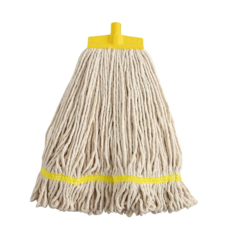 Broom mop head with yellow retaining band - Scot Young - Fourniresto Broom mop head with yellow retaining band - Scot Young - Fourniresto