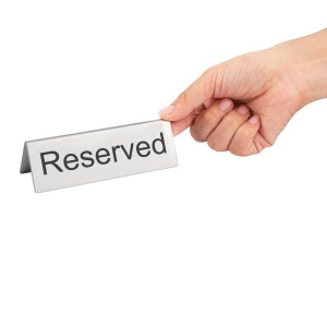 Stalci za stol "Rezervirano" od nehrđajućeg čelika - Paket od 10 - Olympia - Fourniresto