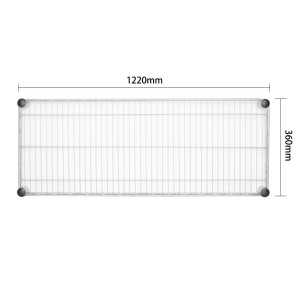 Metalna zidna polica L 1220 x D 360 mm - Vogue