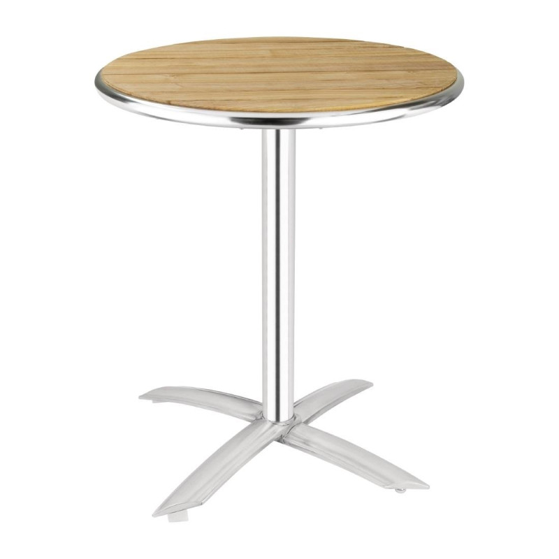 Table à plateau pliable bois Ø 60 cm - Bolero - Fourniresto Table à plateau pliable bois Ø 60 cm - Bolero - Fourniresto