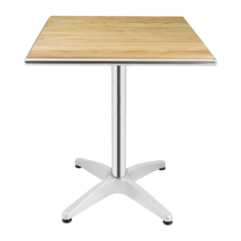 Square ash wood table 60 x 60 cm - Bolero - Fourniresto Square ash wood table 60 x 60 cm - Bolero - Fourniresto