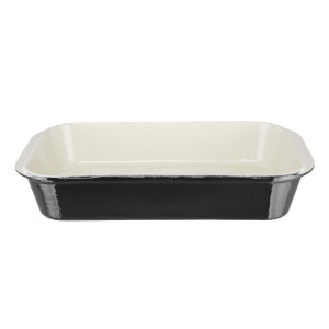 Pladanj za pečenje od lijevanog željeza crni 405 x 250mm - Vogue - Fourniresto