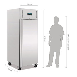 Ormari s negativnim hladjenjem od nehrđajućeg čelika, 1 vrata - 650 L - Polar - Fourniresto