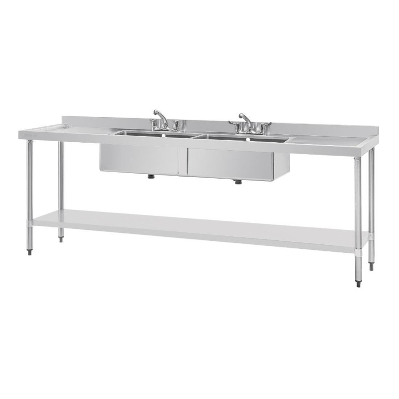 Inox sudoper - Š 2400 x D 600 mm - Vogue Inox sudoper - Š 2400 x D 600 mm - Vogue