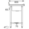 Stainless Steel Sink - L 2400 x D 600 mm - Vogue