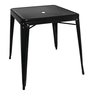 Square Bistro Table in Black Steel – L 668 x D 668 mm - Bolero