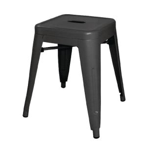Crni čelični niski stolci - Set od 4 - Bolero