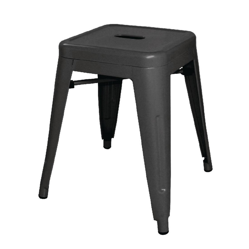 Crni čelični niski stolci - Set od 4 - Bolero Crni čelični niski stolci - Set od 4 - Bolero